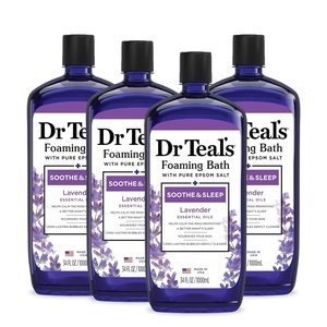 image:imageDr Teals Foaming Bath with Pure Epsom Salt Soothe amp Sleep with Lavender 34 fl oz Pack of 4Foaming Bath