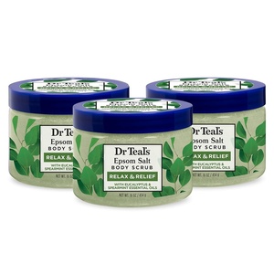 image:imageDr Teals Pure Epsom Salt Body Scrub Soothe amp Sleep with Lavender Essential Oils 16 oz Pack of 3Eucalyptus  Spearmint