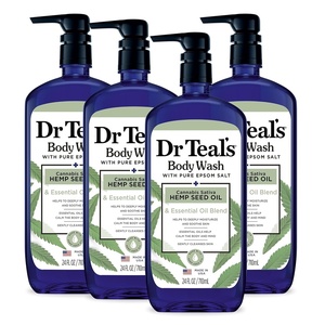 image:imageDr Teals Body Wash with Pure Epsom Salt Cannabis Sativa Hemp Seed Oil 24 fl oz Pack of 4