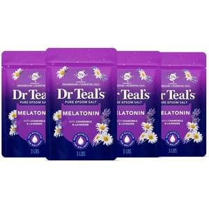 image:imageDr Teals Pure Epsom Salt Melatonin Sleep Soak with Essential Oil Blend 3 lb Pack of 4