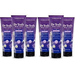 image:imageDr Teals Sleep Body Lotion 24Hour Moisture with Melatonin Lavender amp Chamomile Essential Oils 8 fl oz Pack of 38 Ounce Pack of 6