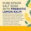image:imageDr Teals Pure Epsom Magnesium Salt Soak Prebiotic Lemon Balm amp Essential Oil 3 lbs Pack of 4Lemon Balm