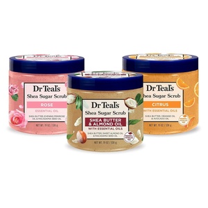 image:imageDr Teals Shea Sugar Body Scrub Black Elderberry with Essential Oils 19 oz Pack of 3Rose  Shea Butter  Citrus