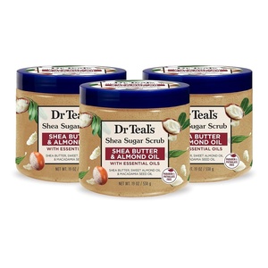 image:imageDr Teals Shea Sugar Body Scrub Black Elderberry with Essential Oils 19 oz Pack of 3Shea Butter with Almond Oil  Essential Oils