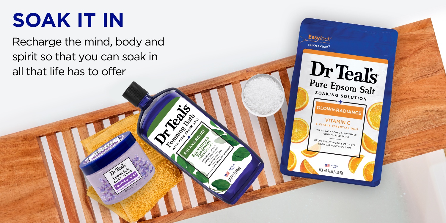 Dr Teal’s – Relaxing Bath & Body Essentials, Transform Your Bath Into a Relaxing Spa Experience